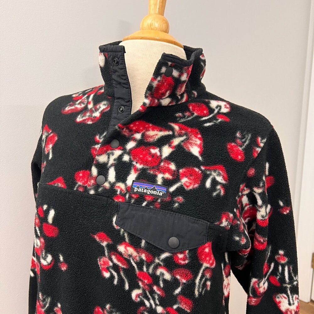 Rare Patagonia Black Mushroom Synchilla Fleece Jacket Vintage Sz S - Picture 8 of 12